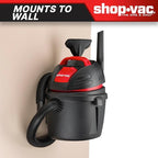 Shop-Vac 9303511 2.5 Gallon Wet Dry Vacuum, 2.5 Peak HP, 1.25 Inch Diameter x 4 Foot Hose, 12 Ft Cord Length, Wall Mounted, Includes Filters, Ideal for Jobsite, Garage, Car & Workshop