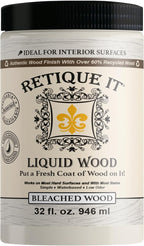 Retique It New and Improved Formula Liquid Wood Coatings - Stainable Primer - Paint It Then Stain it (Bleached Wood, Large)