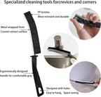 7 Pcs Multi-Purpose Crevice Cleaning Brush Tool for Stubborn Kitchen Grease Stains, Bathroom Crevices, Window Gutters, Tiles and Faucets