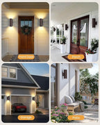 SHIMR Dusk to Dawn Porch Lights Outdoor 2 Pack, Modern Outdoor Lights for House with LED Bulbs, Oil Rubbed Bronze Cylinder Outside Light Fixture Aluminum Outdoor Sconce Exterior Lighting [ETL Listed]