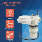 PlumbCraft Anti-Siphon Toilet Fill Valve Assembly, Toilet Fill Valve Replacement Kit for Most Toilets, Ideal Toilet Accessory for Toilet Repair, DIY Pump and Plumbing Equipment