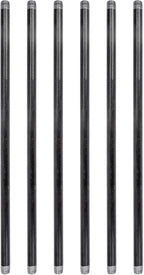 PIPE DÉCOR 1/2” x 24” Malleable Cast Iron Pipe, Pre Cut Connectors, Industrial Steel Grey Fits Standard Half Inch Black Threaded Pipes Nipples and Fittings, Build Vintage DIY Furniture, 6 Pack