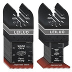 LEILUO 100 Pcs Multitool Blades Japanese Teeth Fast Cutting Oscillating Tool Blades CRV Material Oscillating Saw Blades Universal Accessories with Storage Bag Fit DeWalt Milwaukee Makita and More