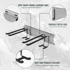 Wall Mount Tool Storage Rack, Garage Organization, Heavy Duty Garage Storage Tool Organizer, Garden Tool Wall Hooks and Hangers, Hold Up to 350lbs Grey