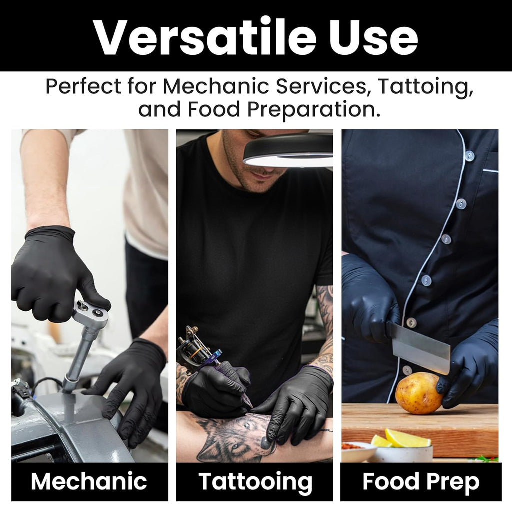 SAFEWAY USA Vinyl Disposable Gloves — Non-Latex and Powder Free, Heavy-Duty Protective and Multi-Purpose Gloves for Cleaning, Food Prep, Tattooing, Lab Works, Mechanics and More — (2000 pcs, Medium)