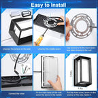 ledmo Porch Wall Light Outdoor Wall Sconce, Modern LED 1800LM 6000K Daylight Wall Light Fixture, 18W Aluminum Acrylic Shade Exterior Lighting for House, Patio, Backyard, Stairway, 6 Pack