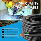 75ft 10/3 10 AWG Portable Power Cable (3 Conductor) - SOOW 600V 10 Gauge Electric Wire for Motor Leads, Portable Lights, Battery Chargers and Machinery - 3 Conductor - 75 Feet Electrical Cord