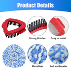 Mop Replace Head for O Cedar 2 Tank System, Mop Heads Replacements for Ocedar Rinse Clean Mop, Mop Heads Include 2 Pack Spin Mop Refills and 2 Pack Scrubber Mop Head for O-Cedar 2 Tank Spin Mop