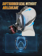 Gas Masks Survival Nuclear and Chemical, Full Face Gas Mask with 40mm Activated Carbon Filter, Reusable Respirator Mask with 6001 Filters for Organic Vapor Spray Painting Dust Welding 6800