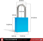 TRADESAFE Lockout Tagout Locks Set - 10 Blue Aluminum Loto Locks, Lock Out Tag Out Padlocks Keyed Alike, 2 Keys Per Lockout Padlock, OSHA Compliant