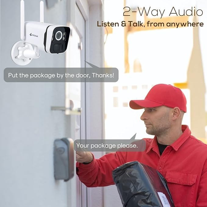 Kittyhok Solar Security Camera System Outdoor, 6pcs 2K Ultra Solar Wireless Security Camera, Smart Human Detection, Spotlight, Forever Power, 10CH NVR, 40 Days Local Storage, 0 Monthly Fee