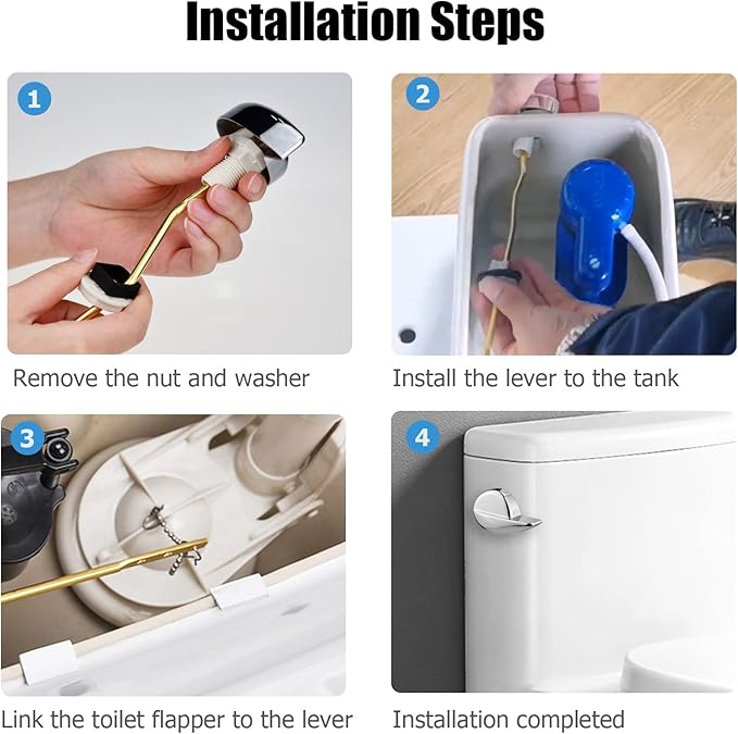 for TOTO Toilet Handle Replacement Parts Kit, Universal THU068#CP Trip Lvr for St743S Side Mount Toilet Flush Tank Lever Handle for TOTO Kohler Toilet Tank, 1-Pack Copper Lever