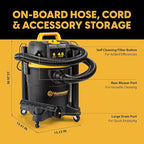 Vacmaster Professional 6 Gallon 4.5 Peak HP Wet/Dry Vacuum with Self-Cleaning Filter System - VDK611PF 0201
