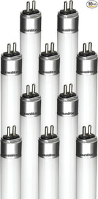 Sunlite 41202 LED T5 Ballast Bypass Light Tube (Type B) 2 ft, 12 Watt (F24T5 Fluorescent Replacement), 1500 Lumens, Mini G5 Base, Dual End Connection Shatterproof UL Listed, 5000K Daylight, 10 Pack