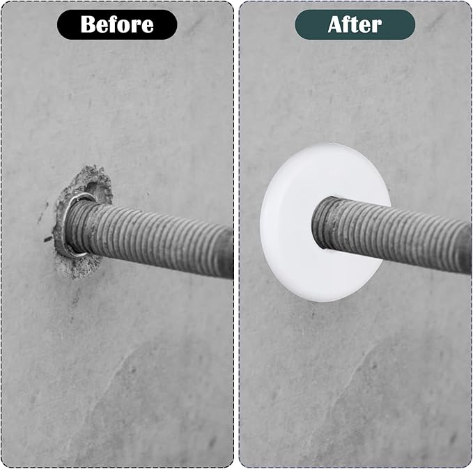 4Pcs Round Wall Plumbing Cover Plates, 29mm Buckle Design Split Flange Escutcheon Plate, Self-Adhesive Round Escutcheon Plumbing Cover Plates for Faucet Bathroom Kitchen Toilet