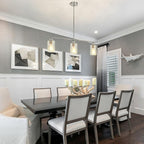 3-Light Pendant Lighting Clear Glass Pendant Lighting for Kitchen Island Brushed Nickel Hanging Light Fixture Pendant Light Dining Room Chandelier Farmhouse