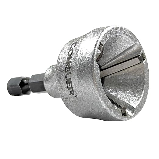 CONQUER HSS Deburring Chamfer Tool for Metal – External Burr Remover Drill Bit 1/8"–3/4", Thread Repair & Countersink Bit for Stainless Steel, Aluminum, Copper
