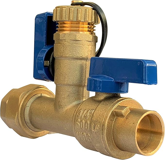 3/4 inch Sweat Tankless Water Heater Isolation Valve Kit with Pressure Relief Valve, FNPT x Sweat, 3/4'' Service Valve Kit for Rheem, Rinnai, Ecosmart Navien Noritz Takagi Bosch