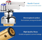 Hot and Cold Side Handle Stem Assembly, Brass Spindle Assembly Replacement Fit for All T&S Faucet Valve (Replace 002713-40 002714-40)