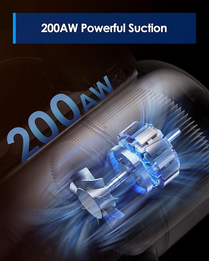 Tineco Pure ONE S70 Cordless Vacuum Cleaner, 200AW Powerful Suction, 3D Sense Pro Cleaning System, 6-Stage Filtration with 95min Runtime, Zero Tangle Brush with 180° Foldable Tube (Blue-Orange)