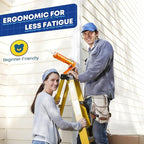 DIYSELF-Caulk-Gun-Drip-Free, Hand Caulking Tool with Smooth Rod, Caulking Gun Fits 10 oz Tube, 10:1 Thrust Ratio Silicone Gun for Bathroom, Kitchen, Windows, Door Frames, Small Repairs (Orange)