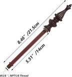 Bieye SS008 Lampshade Support with Finial for Tiffany Style Stained Glass Floor Lamp Table Lamp (G3/8 140mm Crown)