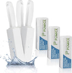 Powerstone Pumice Stone Toilet Bowl Cleaner with Handle (3-pack) - A Reliable and Harmless Solution for Cleaning Limescale Deposits & Hard Water Stains on Toilets, Grills, Tiles, Grout & Pools