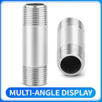 ChillWaves 304 Stainless Steel Pipe Fitting, Nipple Cast Pipe 3/4" NPT Male x 3/4" NPT Male Thread 4" Length(100MM)(2-PACK)