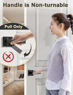 6 Pack Dummy Door Handles for Left Hand and Right Hand, Square Black Door Konbs for Closets, Non-Turning Single Side Pull