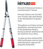 Kimura® Pro Telescopic Garden Shears - Premium Hedge Shears, Patented Gearing Technology, Lightweight Extendable Aluminium Handles, Japanese SK5 Steel Blades, Heavy Duty Gardening Shears - 650-850mm
