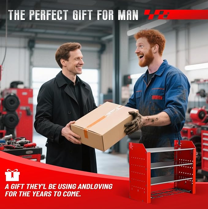 Power Tool Organizer Wall Mount, 4 Tier Tool Organizer For Space Saving,Used For Electric Drills, Saws And Toolbox Parts, Wall Hooks