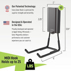 GATOR MAGNETICS MIDI 4 in Open Hooks, 25 lb Heavy Duty Magnetic Hooks for Steel Surfaces, Patented Easy-Release, Non-Slip Grip – Storage & Organization, Garage, Shed, Home, Cleaning Tools - 3 Pack