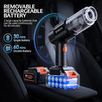 Car Vacuum Portable Cordless, 50000Pa High Power Rechargeable Dust Buster with 2 Batteries & Charger, 6-in-1 Handheld Vacuum Cleaners for Home, Car, Pet Hair, Keyboard, Black