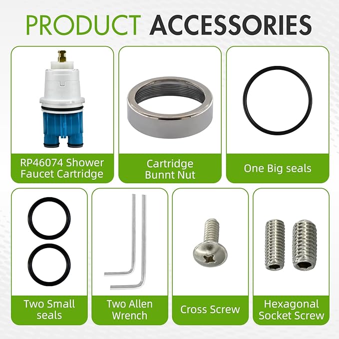 RP19804 Shower Cartridge for Delta Monitor 1300/1400 Series Shower Faucet Single Handle, Replacement Monitor Single Function Pressure Balance Cartridge, Including Shower Valve Bonnet Nut