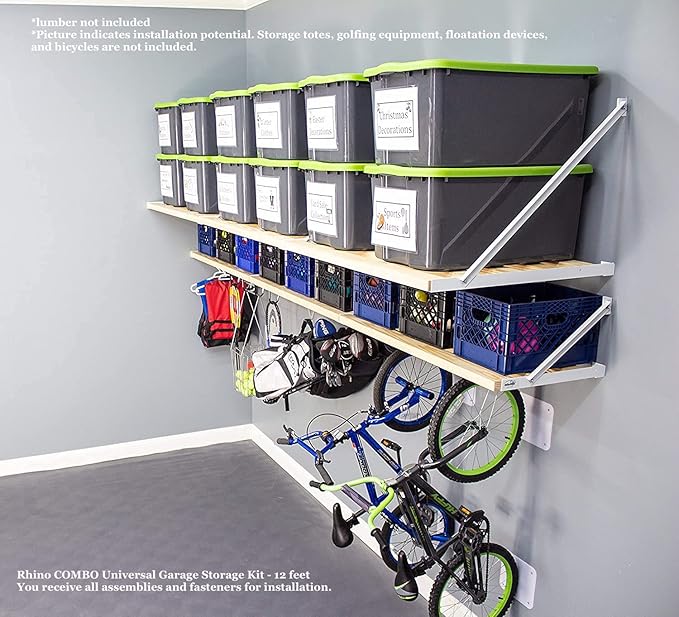 Rhino Combo Universal Garage Storage Kit - 12 feet
