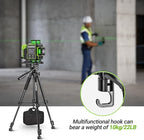 Huepar W03CG Laser Level 360 Self Leveling with 60" Tripod, 3x360° Bluetooth Laser Level with Electric Rotating Base ＆ Large LCD Screen, Laser Class: Class II (IEC/EN60825-1/2014), 1mW power output