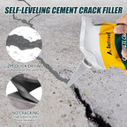 Concrete Crack Filler, Exterior Cement Crack Filler, Self-Leveling Cement Crack Repair Sealant, Fast Drying, Effectively Repairs Cracks in Driveways, Patios, Sidewalks, and Asphalt Pavements - 3 pcs