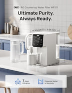 Dreo Reverse Osmosis Water Filter Countertop, 7-Stage RO Water Filtration System, Installation-Free, Reduce TDS, Water Filter Pitcher for Home, Kitchen, 3:1 Pure to Drain, WF511