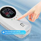 Upgraded 5-in-1 Carbon Monoxide Detectors, Natural Gas Leak Detector, Plug-in & Battery Backup Co Detector, CO Gas Temp Humidity Sensor for RV,Home,Hotels