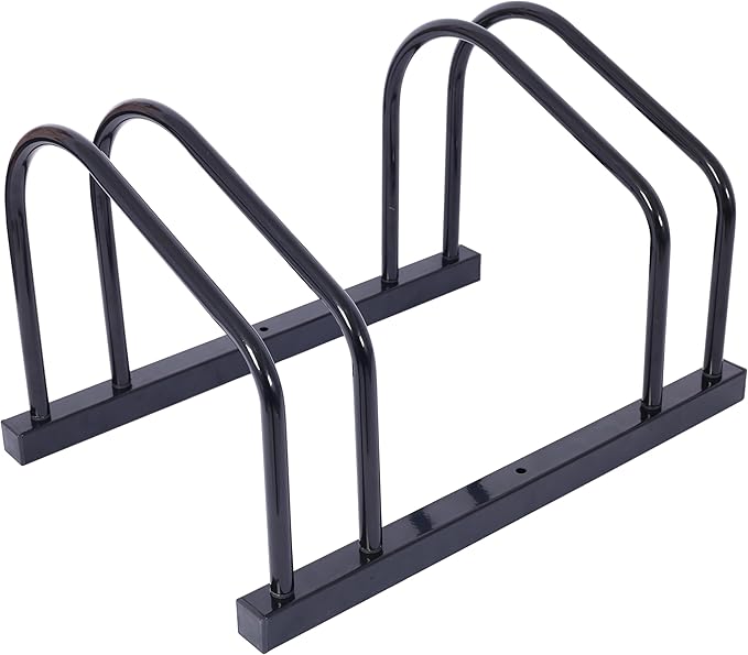 Bike Floor Stand for Indoor Garage Outdoor Parking 22”-28" Wheel Tire Width up to 2.15" Bikes Storage Rack with Mounting Holes for Floor or Wall Mount for 2 Bicycles