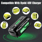 8000mAh Replacement Battery for Ryobi 40V Battery OP4015 OP4050A OP4040 OP4050 OP40201 Compatible with Ryobi 40V Cordless Power Tools (2pack)