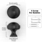 10 Pack Matte Black Kitchen Cabinet Knobs Cabinet Pulls Drawer Knobs Cabinet Hardware Zinc Knobs for Drawers