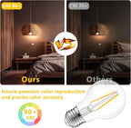 dalattin A19 Vintage LED Edison Bulbs, 60W Equivalent Light Bulbs, 2700K Soft White, Clear Glass Filament Bulb, Efficient 8W, E26 Base, 800 LM, CRI80+, Non-Dimmable for Home, Farmhouse, 24 Pack
