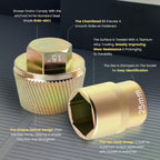 1.5" Tub Drain Removal Tool with 1-inch Socket, Pipe Nipple Extractor for Remove The Old, Broken, Stubborn, Rusted Drain Tub Bathtub Stopper Strong Grab Plumbing Tool with Solid Storage Case