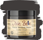 Dixie Belle Paint Company Chalk Finish Furniture Paint - Coffee Bean (16oz) - Matte Espresso Brown Chic Chalk Mineral DIY Furniture Paint