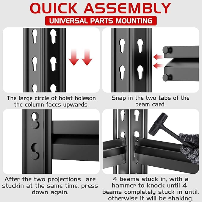 TigerParty 2050LBS Heavy Duty Garage Shelving, 5-Tier Adjustable Storage Shelves, Metal Shelving Unit and Storage Rack for Pantry, Basement, Warehouse, 72" H x 36" W x 16" D, Melamine Faced Board