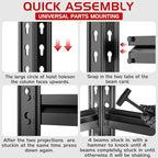 TigerParty 2050LBS Heavy Duty Garage Shelving, 5-Tier Adjustable Storage Shelves, Metal Shelving Unit and Storage Rack for Pantry, Basement, Warehouse, 72" H x 36" W x 16" D, Melamine Faced Board