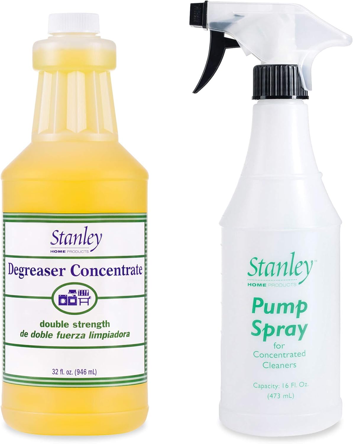 STANLEY HOME PRODUCTS Degreaser Concentrate PLUS Easy-To-Use Spray Bottle – Removes Stubborn Grease & Grime - Multipurpose Cleaner for Home & Commercial Use