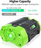 Replacement for EGO 56V Batttery 5.0Ah BA2800 BA2800T BA4200 BA1400 BAT1400T BA5600T Compatible with EGO 56V Power Tools Lawn Mower, Leaf Blower, Chainsaw
