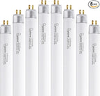 8 Pack 21 Inch F13T5/CW Fluorescent Light Bulb, 4100K Cool White, T5 13 Watts Fluorescent Replacement Bulb for Counter and Cabinet Fixture, G5 Base